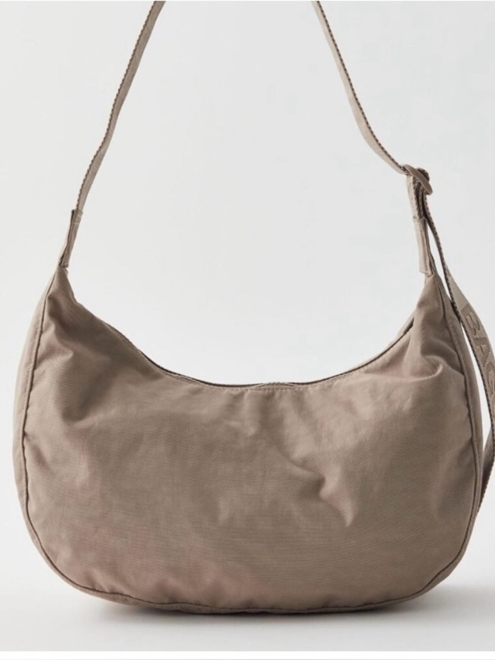 Classic Crescent Shoulder Bag in Taupe